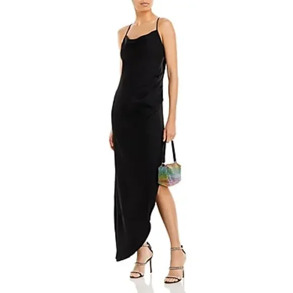 knee length dresses for ladies Aqua Maxi Dress With Multi Color Printed Bottom – Saved by the Dress main image 0